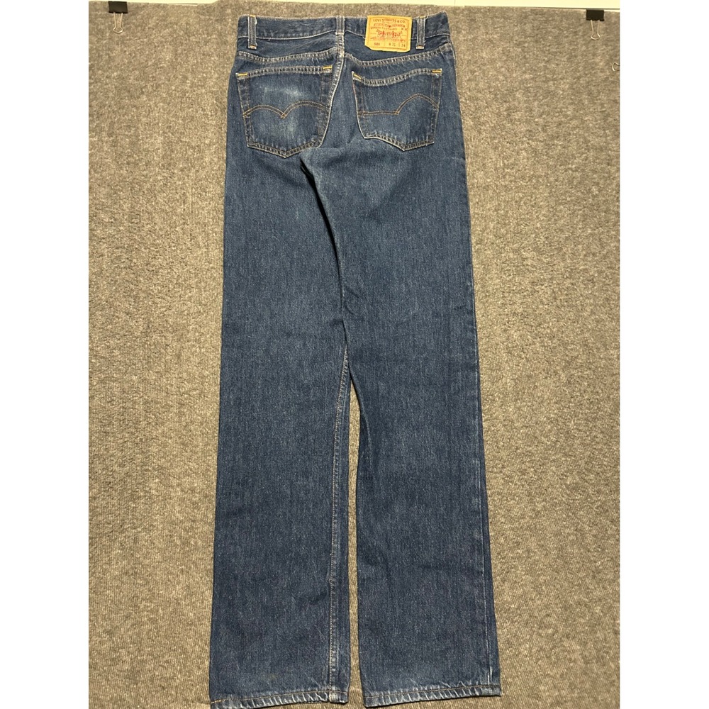 Levis 501 made in usa jeans button fly blue medium wash fit 29X34 (tag 31X34) - Picture 2 of 8